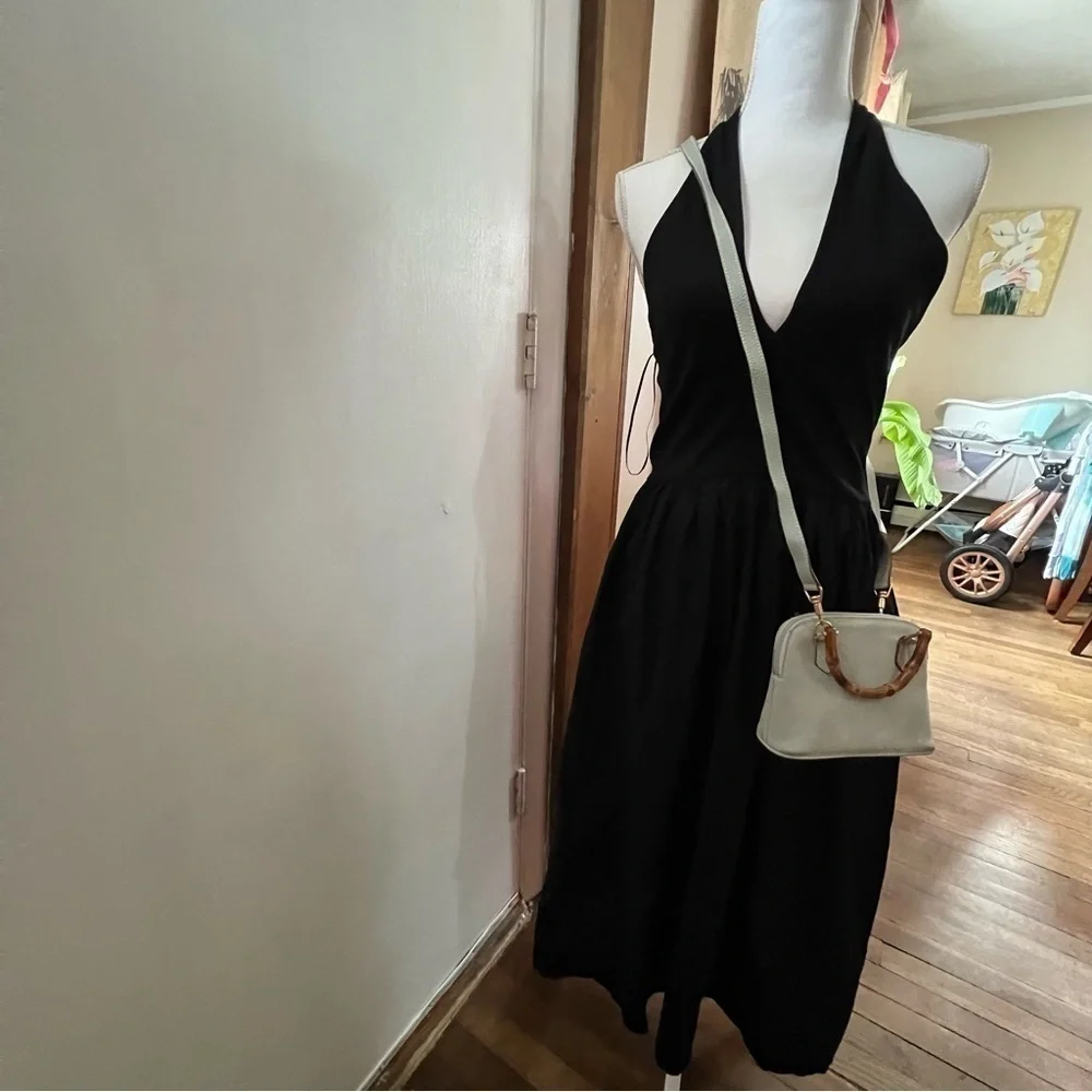 GUCCI Bamboo Handle Gray Suede Mini Hand bag/shoulder bag - Picture 14 of 17